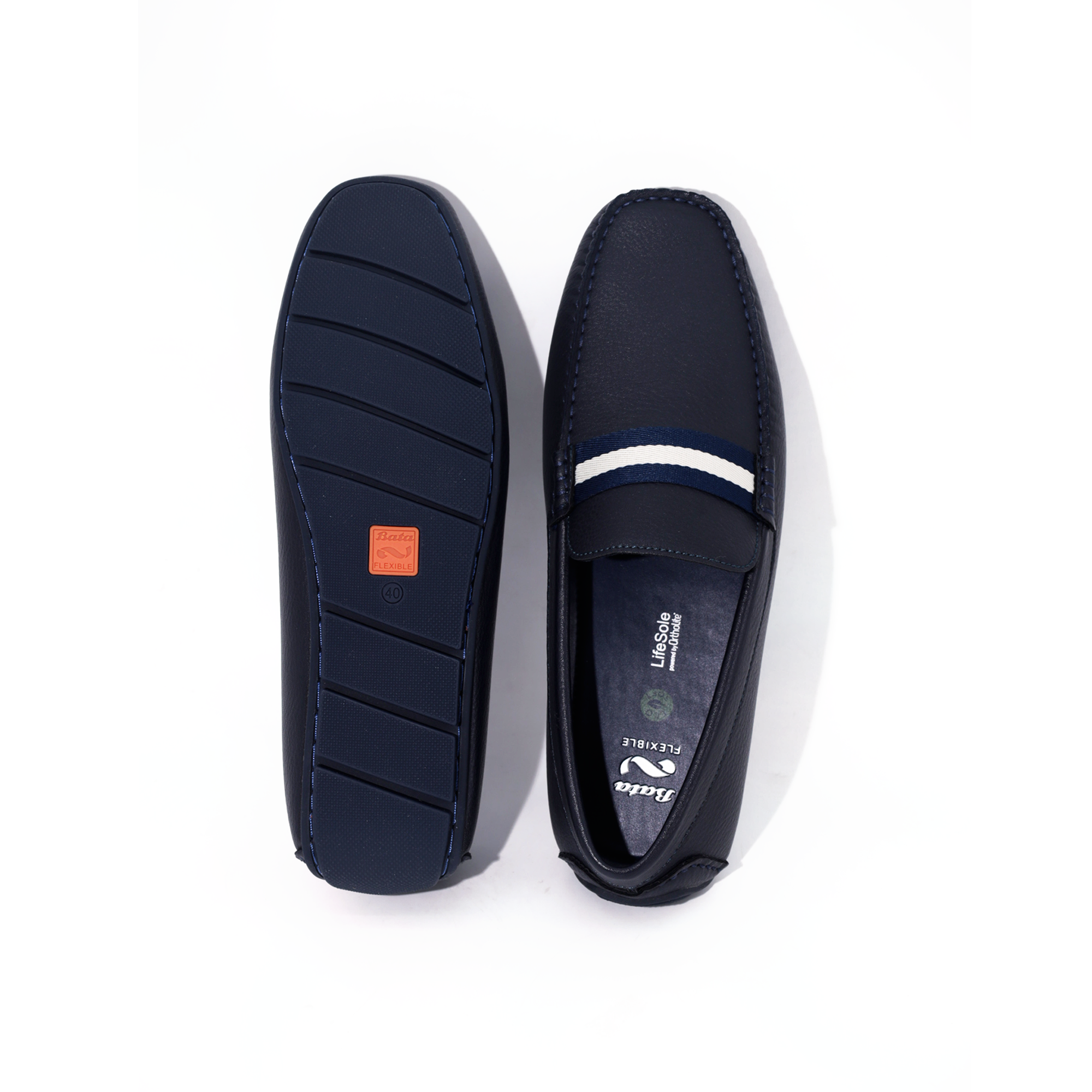 Bata Flexible Men Navy Loafer