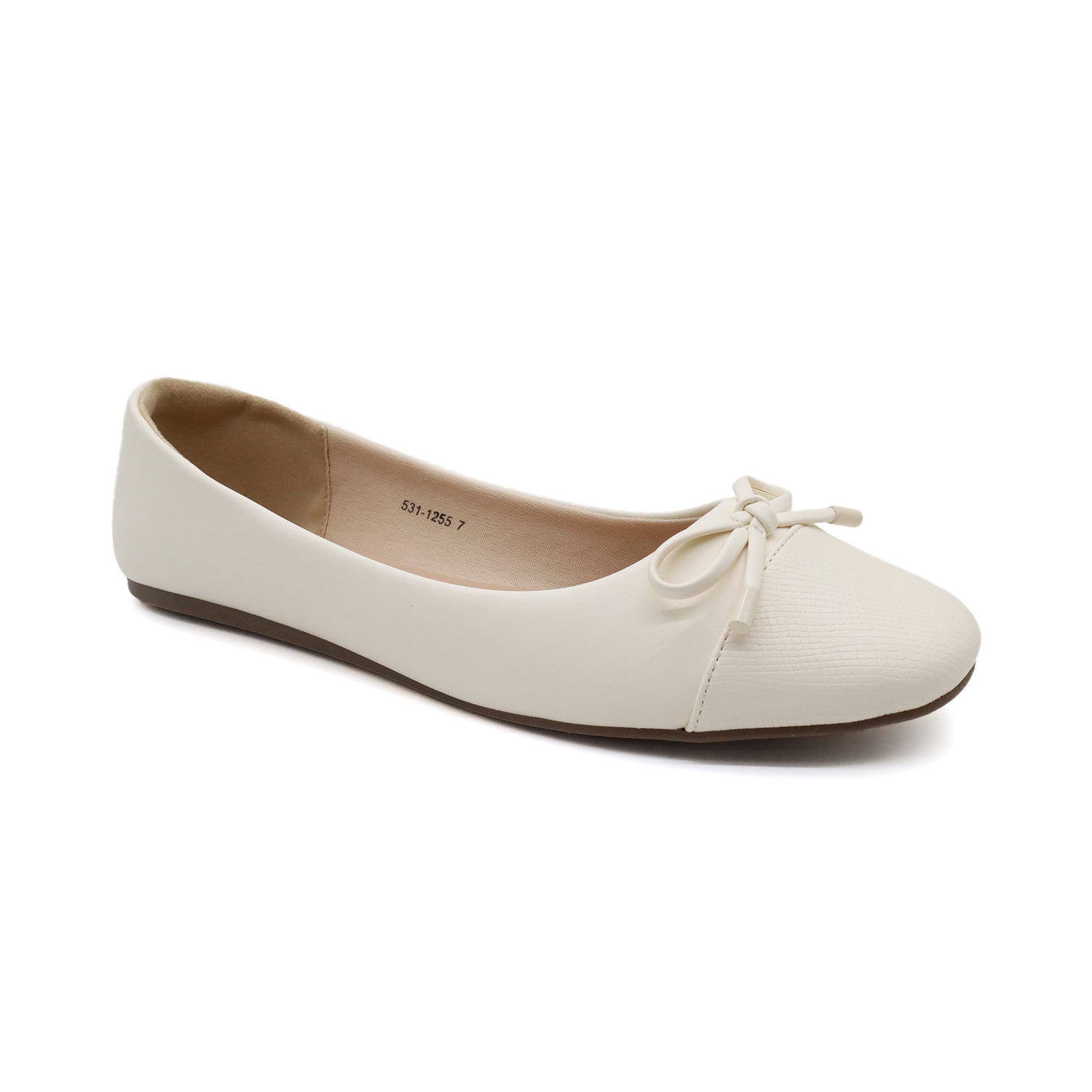 Bata Women Off White Flat
