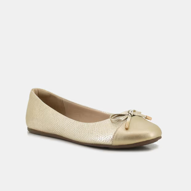 Bata Women Gold Flat