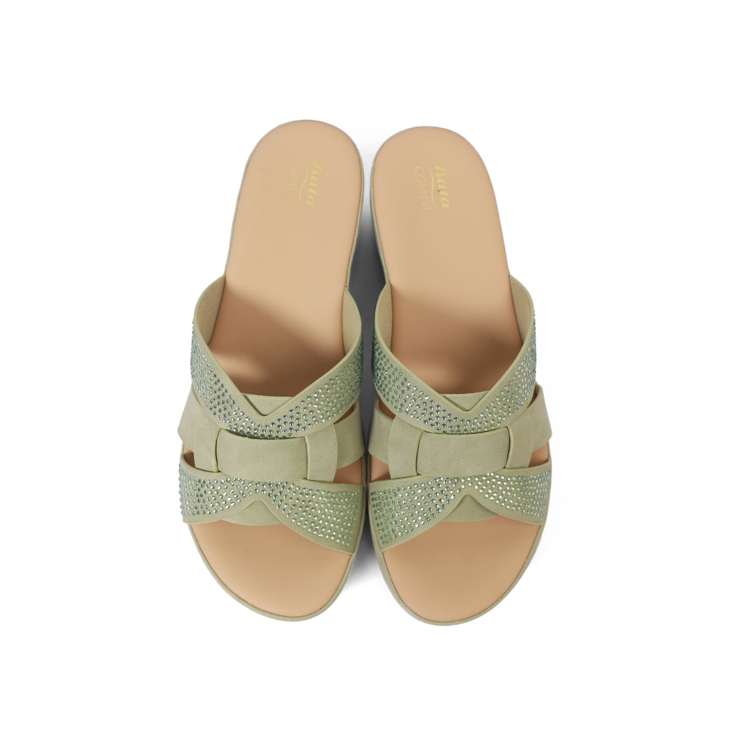 Bata Women Light Mint Green Sandal
