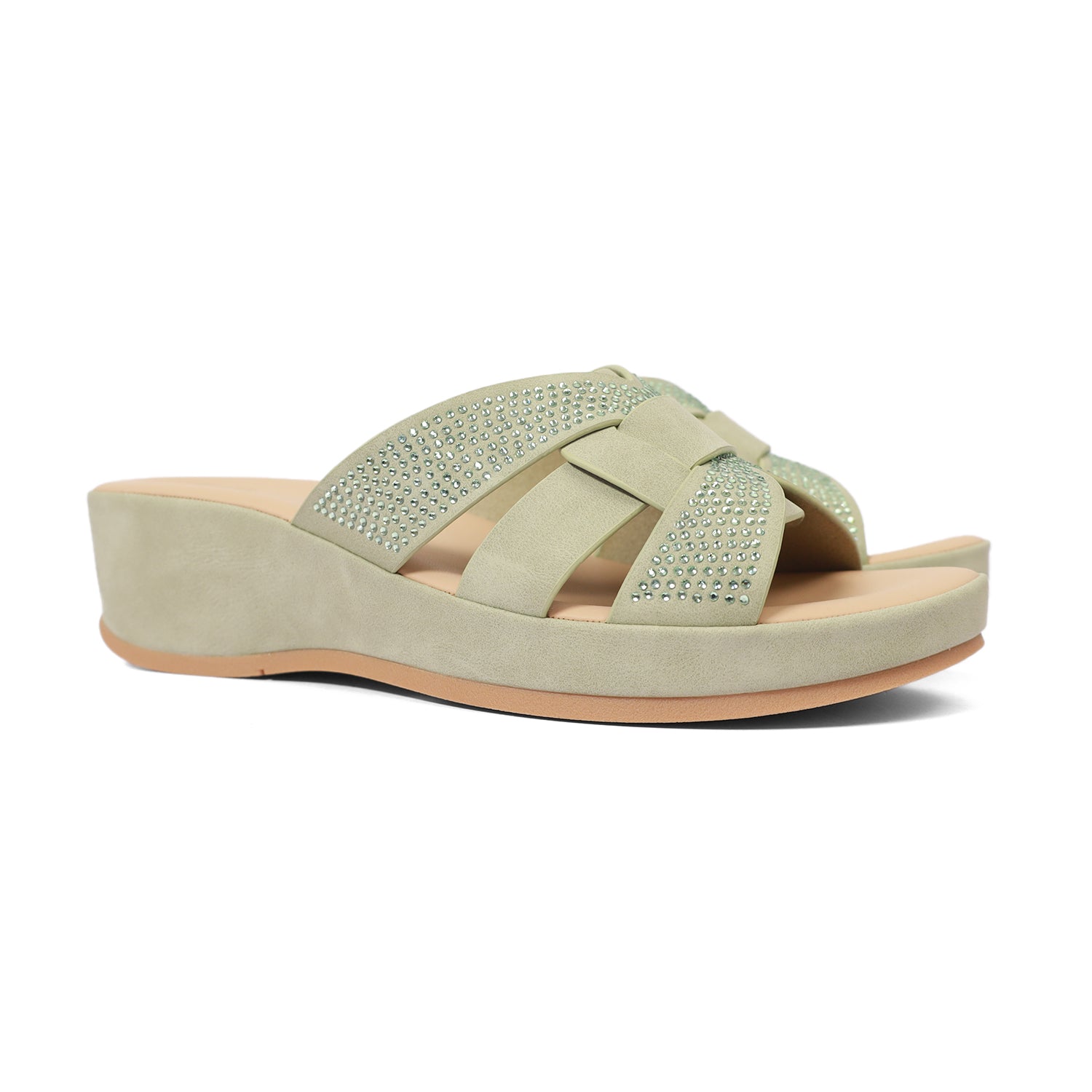 Bata Women Light Mint Green Sandal