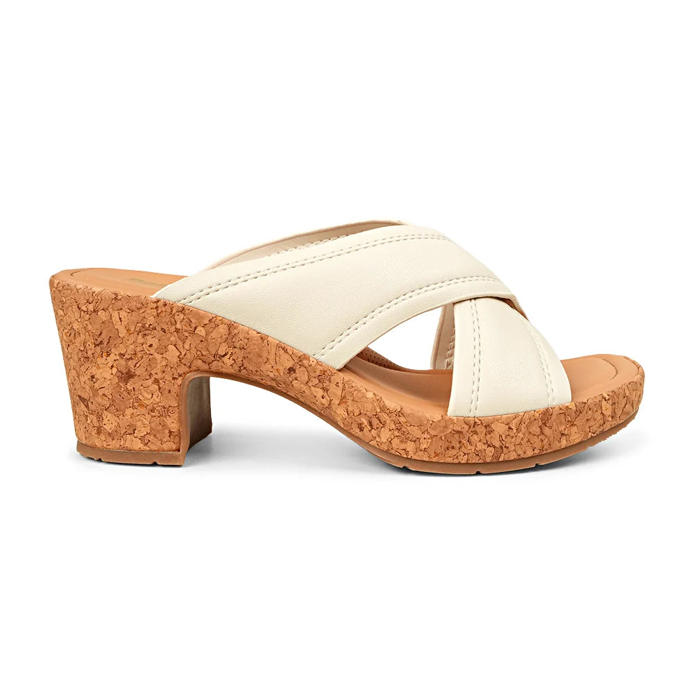 Bata Comfit Women White Heel
