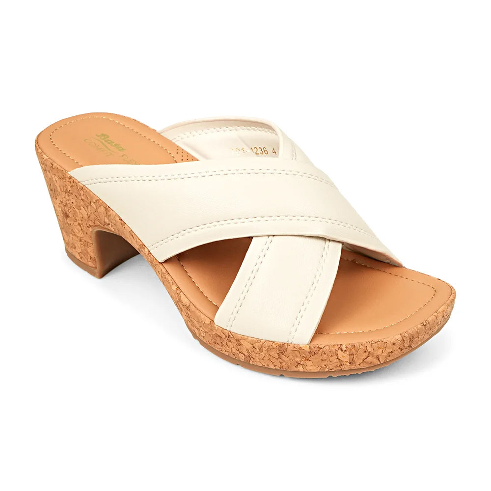 Bata Comfit Women White Heel