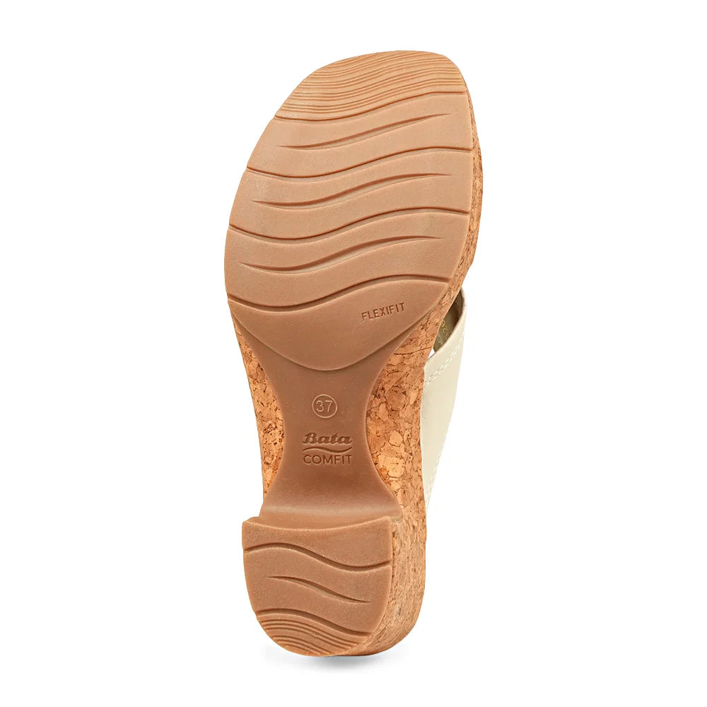 Bata Comfit Women White Heel