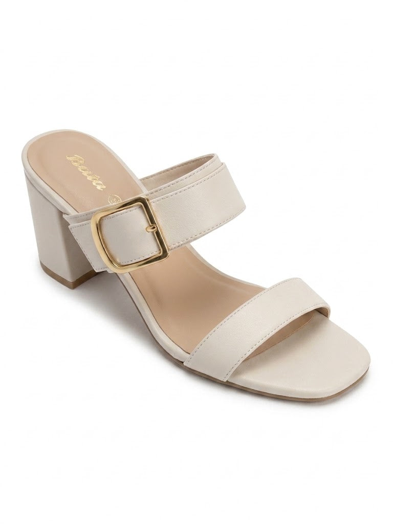 Bata Women Off White Heel