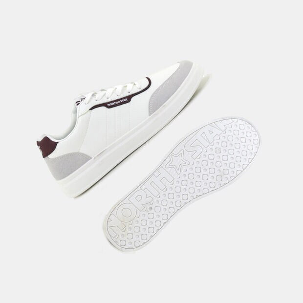 Northstar Men White-Burgundy Sneaker