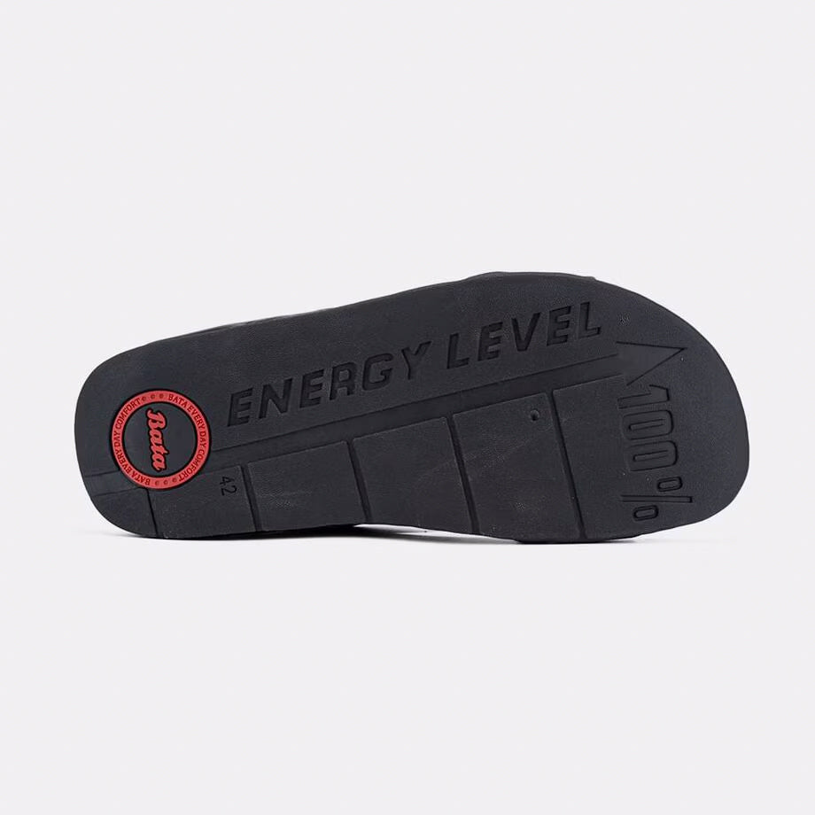 Bata Men Black Sandal