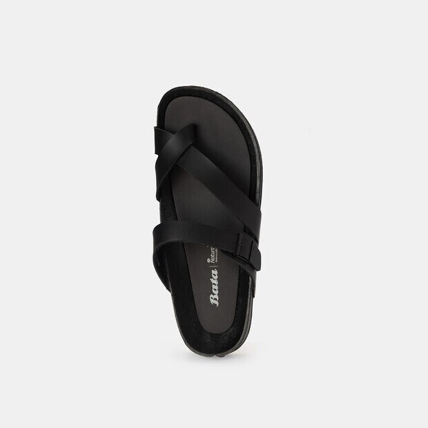 Bata Men Triple Black Sandal