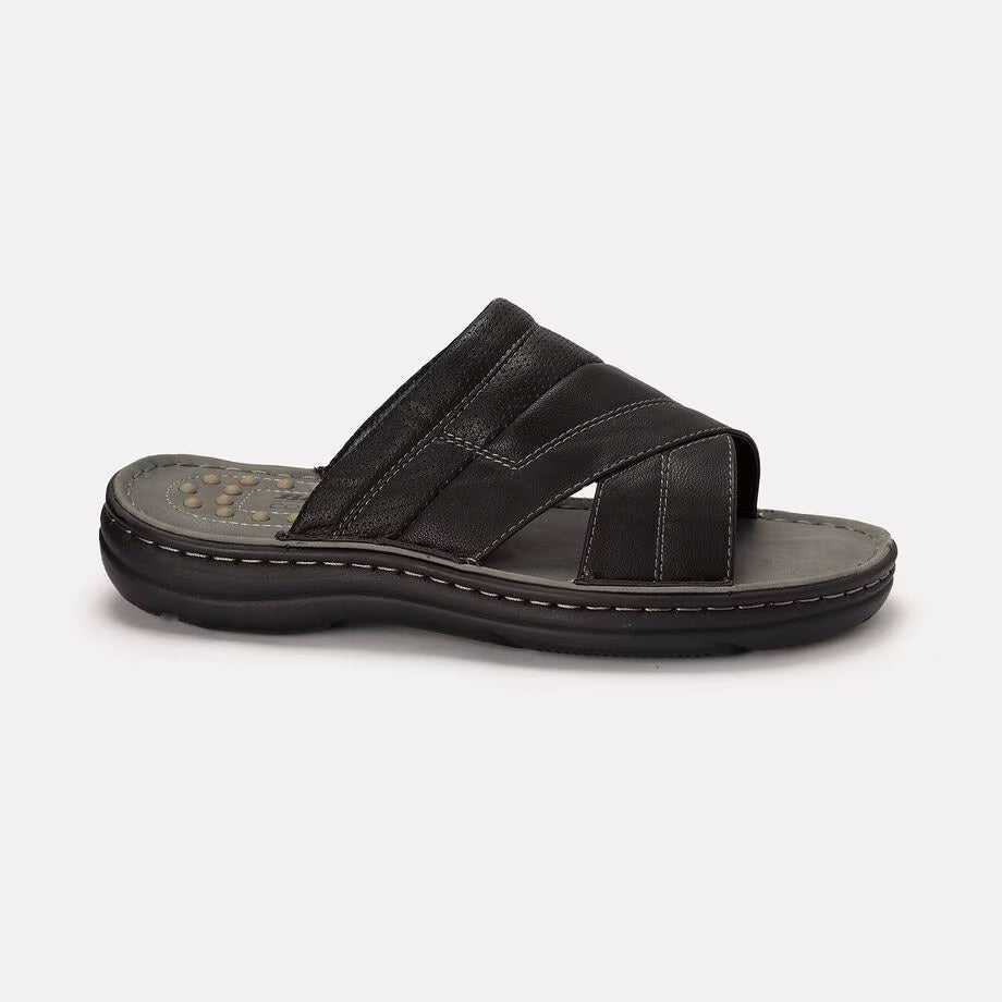 Bata Comfit Men Dark Black Sandal