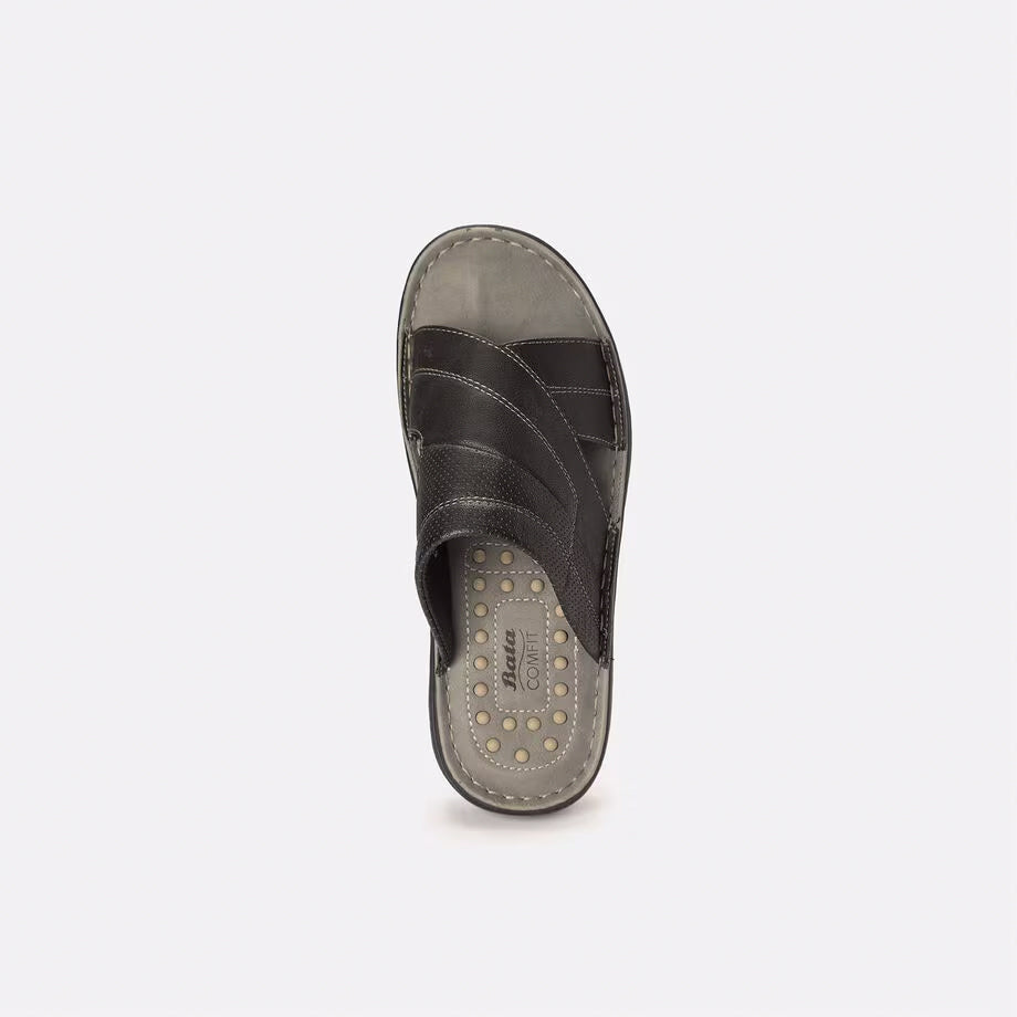 Bata Comfit Men Dark Black Sandal